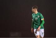 28 March 2023; Sean Moore of Republic of Ireland during the UEFA European Under-19 Championship Elite Round match between Greece and Republic of Ireland at Ferrycarrig Park in Wexford. Photo by Stephen McCarthy/Sportsfile