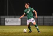 28 March 2023; Justin Ferizaj of Republic of Ireland during the UEFA European Under-19 Championship Elite Round match between Greece and Republic of Ireland at Ferrycarrig Park in Wexford. Photo by Stephen McCarthy/Sportsfile