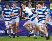 27 March 2023; Bernard White of Blackrock College during the Bank of Ireland Leinster Rugby Schools Junior Cup Final match between St Michael's College and Blackrock College at Energia Park in Dublin. Photo by Harry Murphy/Sportsfile