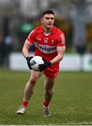 19 March 2023; Shea Downey of Derry during the Allianz Football League Division 2 match between Derry and Clare at Derry GAA Centre of Excellence in Owenbeg, Derry. Photo by Ben McShane/Sportsfile