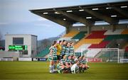 29 March 2023; The Shamrock Rovers team before the SSE Airtricity Women's Premier Division match between Shamrock Rovers and Wexford Youths at Tallaght Stadium in Dublin. Photo by Stephen McCarthy/Sportsfile