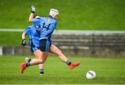 30 March 2023; Aisling Hanly of Convent of Mercy Roscommon scores her side's second goal during the Lidl All Ireland Post Primary School Senior ‘B’ Championship Final match between Convent of Mercy, Roscommon and Mercy Mounthawk, Kerry, at MacDonagh Park in Nenagh, Tipperary. Photo by David Fitzgerald/Sportsfile