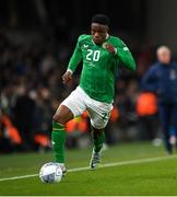 27 March 2023; Chiedozie Ogbene of Republic of Ireland during the UEFA EURO 2024 Championship Qualifier match between Republic of Ireland and France at Aviva Stadium in Dublin. Photo by Stephen McCarthy/Sportsfile