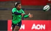 31 March 2023; Linda Djougang during the Ireland Women's Rugby captain's run at Musgrave Park in Cork. Photo by Eóin Noonan/Sportsfile