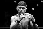 31 March 2023; (EDITOR'S NOTE; Image has been converted to black & white) Jason Quigley after his weigh in at the National Stadium in Dublin, ahead of his Super Middleweight bout against Gabor Gorbics on Saturday night, April 1st, at National Stadium in Dublin. Photo by David Fitzgerald/Sportsfile