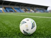 31 March 2023; A general view of a football before the SSE Airtricity Men's First Division match between Athlone Town and Galway United at Athlone Town Stadium in Westmeath. Photo by Stephen Marken/Sportsfile
