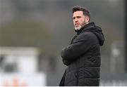 31 March 2023; Shamrock Rovers manager Stephen Bradley before the SSE Airtricity Men's Premier Division match between Dundalk and Shamrock Rovers at Oriel Park in Dundalk, Louth. Photo by Ramsey Cardy/Sportsfile
