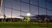 31 March 2023; Cork City goalkeeper Jimmy Corcoran fails to stop a deflection resulting in a goal during the SSE Airtricity Men's Premier Division match between Cork City and Drogheda United at Turner's Cross in Cork. Photo by Eóin Noonan/Sportsfile