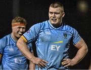 31 March 2023; Jack Boyle of UCD looks on during the annual rugby colours match between University College Dublin and Dublin University at the UCD Bowl in Belfield, Dublin. Photo by Sam Barnes/Sportsfile