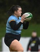 31 March 2023; Eimear Douglas of UCD during the Annual Women's Rugby Colours match between University College Dublin and Dublin University at UCD Bowl in Belfield, Dublin. Photo by Harry Murphy/Sportsfile
