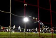 31 March 2023; Drogheda United goalkeeper Colin McCabe saves a shot on goal during the SSE Airtricity Men's Premier Division match between Cork City and Drogheda United at Turner's Cross in Cork. Photo by Eóin Noonan/Sportsfile