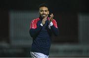 31 March 2023; Jake Mulraney of St Patrick's Athletic after the SSE Airtricity Men's Premier Division match between St Patrick's Athletic and UCD at Richmond Park in Dublin. Photo by Ben McShane/Sportsfile