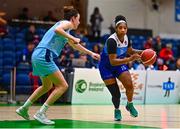 1 April 2023; Khiarica Rasheed of The Address UCC Glanmire in action against Rachel Huijsdens of DCU Mercy during the MissQuote.ie Champions Trophy Final match between The Address UCC Glanmire, Cork and DCU Mercy, Dublin at National Basketball Arena in Tallaght, Dublin. Photo by Ben McShane/Sportsfile