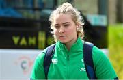 1 April 2023; Sadhbh McGrath of Ireland arrives before the TikTok Women's Six Nations Rugby Championship match between Ireland and France at Musgrave Park in Cork. Photo by Brendan Moran/Sportsfile