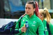 1 April 2023; Natasja Behan of Ireland arrives before the TikTok Women's Six Nations Rugby Championship match between Ireland and France at Musgrave Park in Cork. Photo by Brendan Moran/Sportsfile