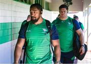 1 April 2023; Bundee Aki of Connacht arrives at stadium before the Challenge Cup Round of 16 match between Benetton and Connacht at Stadio Monigo in Treviso, Italy. Photo by Roberto Bregani/Sportsfile