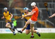 1 April 2023; Tomás Galvin of Armagh in action against Mark Ward of Roscommon during the Allianz Hurling League Division 3A Final match between Roscommon and Armagh at Páirc Tailteann in Navan, Meath. Photo by Michael P Ryan/Sportsfile