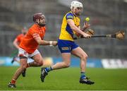 1 April 2023; Darragh Mullen of Roscommon in action against Danny Magee of Armagh during the Allianz Hurling League Division 3A Final match between Roscommon and Armagh at Páirc Tailteann in Navan, Meath. Photo by Michael P Ryan/Sportsfile