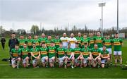 1 April 2023; The Leitrim team before the Allianz Hurling League Division 3B Final match between Cavan and Leitrim at GAA National Games Development Centre in Sport Ireland Campus in Dublin. Photo by David Fitzgerald/Sportsfile