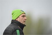 1 April 2023; Leitrim manager Olcan Conway during the Allianz Hurling League Division 3B Final match between Cavan and Leitrim at GAA National Games Development Centre in Sport Ireland Campus in Dublin. Photo by David Fitzgerald/Sportsfile