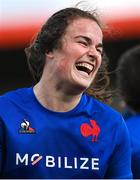 1 April 2023; Charlotte Escudero of France celebrates after the TikTok Women's Six Nations Rugby Championship match between Ireland and France at Musgrave Park in Cork. Photo by Brendan Moran/Sportsfile