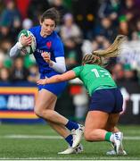 1 April 2023; Jessy Tremouliere of France in action against Aoife Dalton of Ireland during the TikTok Women's Six Nations Rugby Championship match between Ireland and France at Musgrave Park in Cork. Photo by Brendan Moran/Sportsfile