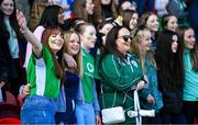 1 April 2023; Ireland supporters sing 'Ireland's Call' before the TikTok Women's Six Nations Rugby Championship match between Ireland and France at Musgrave Park in Cork. Photo by Brendan Moran/Sportsfile