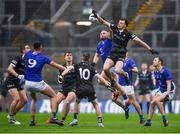 1 April 2023; Eoin Murtagh of Wicklow and Cian Lally of Sligo contest a high ball during the Allianz Football League Division 4 Final match between Sligo and Wicklow at Croke Park in Dublin. Photo by Tyler Miller/Sportsfile