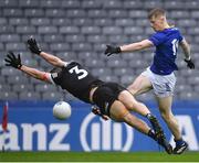 1 April 2023; Eddie McGuinness of Sligo attempts to block the shot of Kevin Quinn of Wicklow during the Allianz Football League Division 4 Final match between Sligo and Wicklow at Croke Park in Dublin. Photo by Tyler Miller/Sportsfile