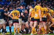 1 April 2023; Andrew Porter of Leinster after scoring his side's third try during the Heineken Champions Cup Round of 16 match between Leinster and Ulster at the Aviva Stadium in Dublin. Photo by Harry Murphy/Sportsfile