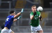 1 April 2023; Brandon Horan of Fermanagh in action against Oisín Brady of Cavan during the Allianz Football League Division 3 Final match between Cavan and Fermanagh at Croke Park in Dublin. Photo by Tyler Miller/Sportsfile