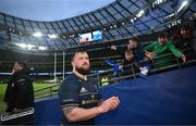 1 April 2023; Andrew Porter of Leinster after the Heineken Champions Cup Round of 16 match between Leinster and Ulster at the Aviva Stadium in Dublin. Photo by Harry Murphy/Sportsfile