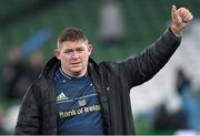 1 April 2023; Tadhg Furlong of Leinster after his side's victory in the Heineken Champions Cup Round of 16 match between Leinster and Ulster at Aviva Stadium in Dublin. Photo by Ramsey Cardy/Sportsfile