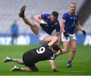 1 April 2023;JP Hurley of Wicklow in action against Cian Lally of Sligo as Dean Healy of Wicklow looks on during the Allianz Football League Division 4 Final match between Sligo and Wicklow at Croke Park in Dublin. Photo by John Sheridan/Sportsfile