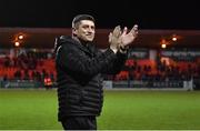 1 April 2023; Bohemians manager Declan Devine after his side's victory in the SSE Airtricity Men's Premier Division match between Sligo Rovers and Bohemians at The Showgrounds in Sligo. Photo by Seb Daly/Sportsfile