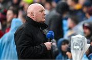 1 April 2023; RTE Sport analyst Bernard Jackman during the Heineken Champions Cup Round of 16 match between Leinster and Ulster at Aviva Stadium in Dublin. Photo by Ramsey Cardy/Sportsfile