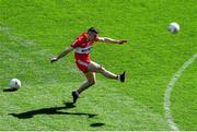 2 April 2023; Niall Toner of Derry warms-up before the Allianz Football League Division 2 Final match between Dublin and Derry at Croke Park in Dublin. Photo by Tyler Miller/Sportsfile