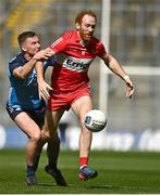 2 April 2023; Conor Glass of Derry in action against Ciarán Kilkenny of Dublin during the Allianz Football League Division 2 Final match between Dublin and Derry at Croke Park in Dublin. Photo by Sam Barnes/Sportsfile