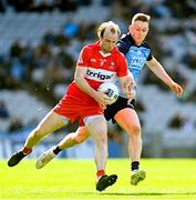 2 April 2023; Padraig Cassidy of Derry in action against Tom Lahiff of Dublin during the Allianz Football League Division 2 Final match between Dublin and Derry at Croke Park in Dublin. Photo by Ramsey Cardy/Sportsfile