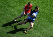 2 April 2023; Paul Mannion of Dublin in action against Gareth McKinless of Derry during the Allianz Football League Division 2 Final match between Dublin and Derry at Croke Park in Dublin. Photo by Tyler Miller/Sportsfile
