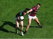 2 April 2023; Matthew Ruane of Mayo in action against John Maher of Galway during the Allianz Football League Division 1 Final match between Galway and Mayo at Croke Park in Dublin. Photo by Tyler Miller/Sportsfile