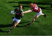 2 April 2023; Jack Carney of Mayo in action against Peter Cooke of Galway during the Allianz Football League Division 1 Final match between Galway and Mayo at Croke Park in Dublin. Photo by Tyler Miller/Sportsfile