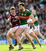 2 April 2023; Aidan O'Shea of Mayo in action against Jack Glynn of Galway during the Allianz Football League Division 1 Final match between Galway and Mayo at Croke Park in Dublin. Photo by Ramsey Cardy/Sportsfile