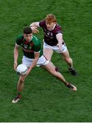 2 April 2023; Fionn McDonagh of Mayo in action against Peter Cooke of Galway during the Allianz Football League Division 1 Final match between Galway and Mayo at Croke Park in Dublin. Photo by Tyler Miller/Sportsfile