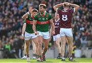 2 April 2023; Aidan O'Shea of Mayo celebrates winning a free during the Allianz Football League Division 1 Final match between Galway and Mayo at Croke Park in Dublin. Photo by Ramsey Cardy/Sportsfile