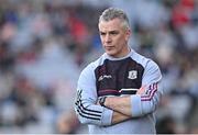 2 April 2023; Galway manager Padraic Joyce during the Allianz Football League Division 1 Final match between Galway and Mayo at Croke Park in Dublin. Photo by Ramsey Cardy/Sportsfile
