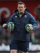 1 April 2023; Ireland scrum coach Denis Fogarty before the TikTok Women's Six Nations Rugby Championship match between Ireland and France at Musgrave Park in Cork. Photo by Brendan Moran/Sportsfile