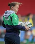 1 April 2023; Nicole Cronin of Ireland before the TikTok Women's Six Nations Rugby Championship match between Ireland and France at Musgrave Park in Cork. Photo by Brendan Moran/Sportsfile