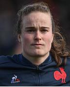 1 April 2023; Charlotte Escudero of France before the TikTok Women's Six Nations Rugby Championship match between Ireland and France at Musgrave Park in Cork. Photo by Brendan Moran/Sportsfile