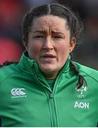 1 April 2023; Hannah O'Connor of Ireland before the TikTok Women's Six Nations Rugby Championship match between Ireland and France at Musgrave Park in Cork. Photo by Brendan Moran/Sportsfile